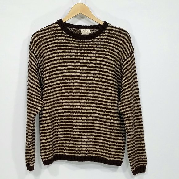 J. Crew Sweaters - J Crew Linen Blend  Striped Pullover Sweater  Sz M